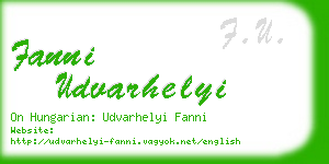 fanni udvarhelyi business card